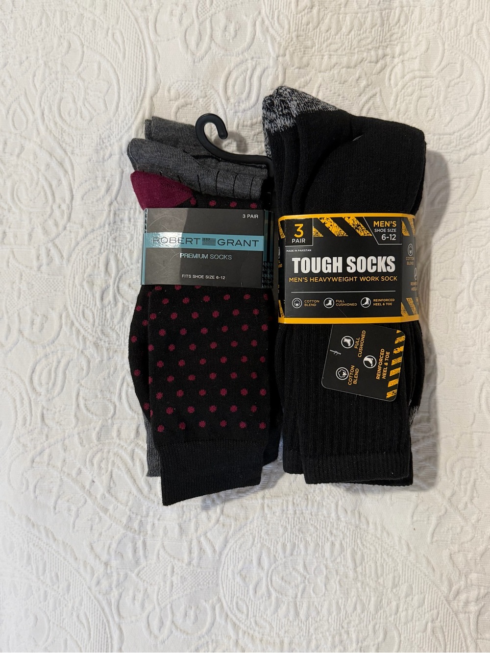 Men’s Sock Bundle- (3 Pair) Dress socks Size 6-12–(3 Pair) Work Socks Size 6-12